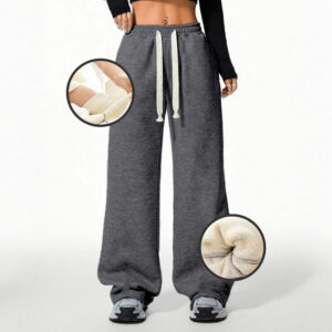 Pantalón Buzo Algodón Térmico Forrado en Chiporro Palazzo