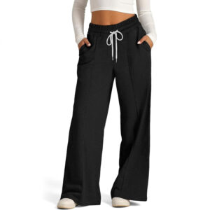 Pantalón Algodón Palazzo Polar Elasticados Wide Leg