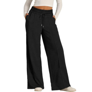 Pantalón Algodón Palazzo Tela Ligera Elasticados Wide Leg