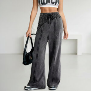 Pantalón Buzo Pre Lavado Verano Palazzo 100% Algodón Wide Leg